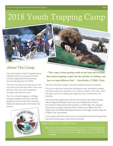 Youth Trapping Camp Newsletter